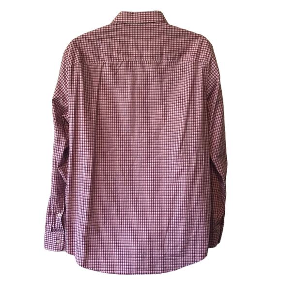 Michael Kors Button down Plaid Shirt Large Purple - Picture 2 of 5